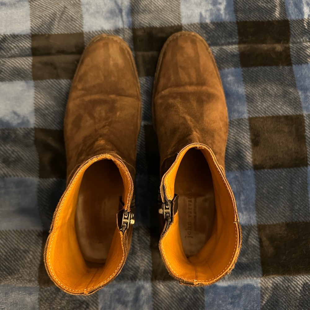 John Varvatos Brown Suede Men's Boots